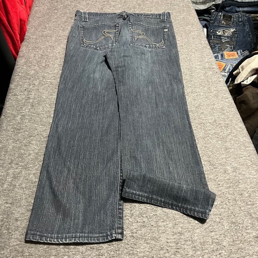 Rock & Republic Raw Mens Dark Wash Straight Leg Jeans R51C243 34x34